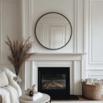 Oruii Round Mirror, Black Round Mirror 24 inch, Circle Wall Mirrors Metal Frame,... - Image 9