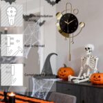SIN&MI Wall Clock with Pendulum,Silent Non Ticking Battery Operated Modern Large... - Image 4