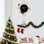 SIN&MI Wall Clock with Pendulum,Silent Non Ticking Battery Operated Modern Large... - Image 5