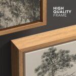 SIGNFORD Large Framed Canvas Vintage Pine Tree Illustrations Modern Art Calm War... - Image 6