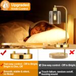 Lynnoland Set of 2 Industrial Table Lamps with USB Port, Gold Fully Stepless Dim... - Image 4