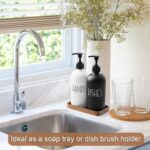 ALELION 6" Small Tiny Bathroom Vanity Tray for Counter - Acacia Wood Dish Soap D... - Image 4