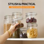4 Pack 34oz Food Storage Jars with Airtight Lids, Preserving Seal Wire Clip Fast... - Image 4