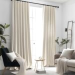 Ivory Velvet Curtains 84 inches Luxury 50% Blackout Velvet Curtains for Bedroom ... - Image 3