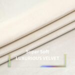 Ivory Velvet Curtains 84 inches Luxury 50% Blackout Velvet Curtains for Bedroom ... - Image 7
