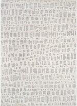 Beverly Rug Micro Loop Area Rug Gray/White 9x12 Abstract Modern Luxury Irregular... - Image 3