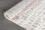Beverly Rug Micro Loop Area Rug Gray/White 9x12 Abstract Modern Luxury Irregular... - Image 9