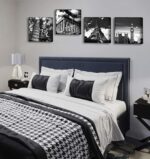 JiazuGo Black and White Building Wall Art for Living Room Contemporary European ... - Image 5