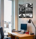 JiazuGo Black and White Building Wall Art for Living Room Contemporary European ... - Image 7