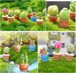 Rolin Roly 7PCS Micro Landscape Decorations Miniature Potted Plants Figurines Re... - Image 8