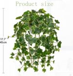 Hollyone Fake Hanging Plants with Pots, Artificial Potted Ivy Vine Faux Ivy Leav... - Image 3