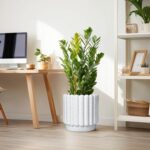 Ceramicfor Ceramic Flower Pots - 12 Inch Plant Pot Indoor Outdoor, Fluted Large ... - Image 3