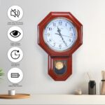 Sunexinlo Pendulum Wall Clocks Battery Operated,Regulator Wall Clock with Pendul... - Image 4