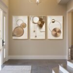 Large Framed Modern Luxury Gold Wall Art for Living Room, 3 Piece Bright Style A... - Image 5