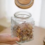 Vintage Glass Jar, 25.3 FL OZ Food Storage Container, Square Glass Jar with Lid,... - Image 4