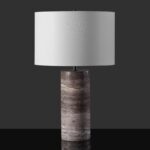 SAFAVIEH Couture Lighting Collection Rynetta Dark Brown/White 24-inch Dimmable T... - Image 9