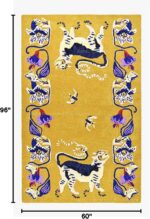Handmade Flower & Fauna Wool Rug | Traditional Persian Design with Modern Twist ... - Image 4