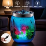 VOREEN Handblown Glass Tabletop Fountain - Art Glass Indoor Fountain with Color-... - Image 3
