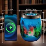 VOREEN Handblown Glass Tabletop Fountain - Art Glass Indoor Fountain with Color-... - Image 8