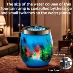 VOREEN Handblown Glass Tabletop Fountain - Art Glass Indoor Fountain with Color-... - Image 9