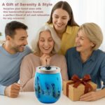 VOREEN Handblown Glass Tabletop Fountain - Art Glass Indoor Fountain with Color-... - Image 10