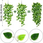 CEWOR 4pcs Artificial Hanging Plants 2.9ft Fake Ivy Vine Fake Ivy Leaves for Wed... - Image 3