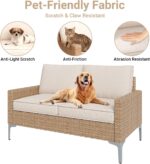 Jing's Villa 4-Piece Outdoor Sectional Sofa Set, All-Weather Wicker Patio Furnit... - Image 6