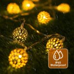 LED Moroccan Fairy Lights - 40 Indoor/Outdoor Battery Operated String Lights wit... - Image 5