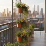 Vera Hanging Planter with Galvanized Steel Pot, Burnt Sienna Finish, Wrought Iro... - Image 4