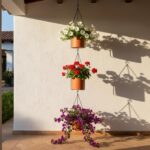 Vera Hanging Planter with Galvanized Steel Pot, Burnt Sienna Finish, Wrought Iro... - Image 7
