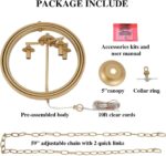 KSANA Gold Orb Chandelier Modern Globe 3 Light Fixture for Dining & Living Room,... - Image 5