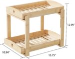 Bamboo Wood Under Sink Organizer 1 Pack, Pull Out Cabinet Organizer 2 Tier Under... - Image 4