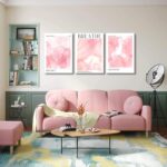 3Pcs Pink And Gold Marble Canvas Wall Art Rose Gold Abstract Wall Decor Picture ... - Image 3