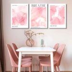 3Pcs Pink And Gold Marble Canvas Wall Art Rose Gold Abstract Wall Decor Picture ... - Image 5