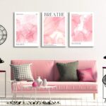 3Pcs Pink And Gold Marble Canvas Wall Art Rose Gold Abstract Wall Decor Picture ... - Image 8