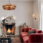 French Retro Design Brown Glass Lamp Living Room Lamp American Minimalist Bedroo... - Image 3