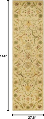 SAFAVIEH Antiquity Collection Runner Rug - 2'3" x 12', Ivory, Handmade Tradition... - Image 3