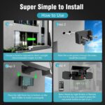 Solar Flood Lights Outdoor- 2800LM 200LED Solar Motion Sensor Lights, 3 Heads & ... - Image 7
