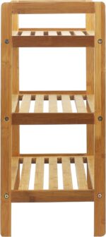 Oceanstar 3-Tier Bamboo Shoe Rack, Natural - Image 3
