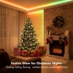 MFWW 66FT Strip Lights, Smart IC RGB LED Lights Multiple Colors on One Line, App... - Image 7