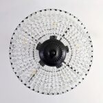 WINGBO 19.5 Inch Crystal Ceiling Light Fixture, 5-Light Raindrop Semi Flush Moun... - Image 6