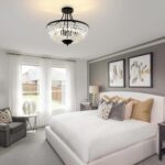 WINGBO 19.5 Inch Crystal Ceiling Light Fixture, 5-Light Raindrop Semi Flush Moun... - Image 8