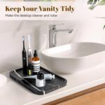 Koville Marble Tray, 12"x8" Natural Marble Vanity Tray for Countertop Bathroom K... - Image 5
