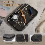 Koville Marble Tray, 12"x8" Natural Marble Vanity Tray for Countertop Bathroom K... - Image 7