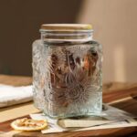 ANSQU Square Glass Jar, 25.3oz Vintage Glass Jar with Lid, Glass Food Storage Co... - Image 4
