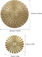 UTHCLO Gold Metal Circle Wall Art Hanging Sculpture for Living Room Bedroom Bath... - Image 3