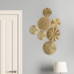 UTHCLO Gold Metal Circle Wall Art Hanging Sculpture for Living Room Bedroom Bath... - Image 4