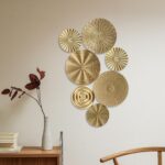 UTHCLO Gold Metal Circle Wall Art Hanging Sculpture for Living Room Bedroom Bath... - Image 5