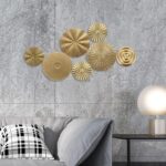 UTHCLO Gold Metal Circle Wall Art Hanging Sculpture for Living Room Bedroom Bath... - Image 8