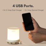 Macally Small Touch Lamps for Nightstand - Bedside Lamp with USB Port - 3 Way Di... - Image 4